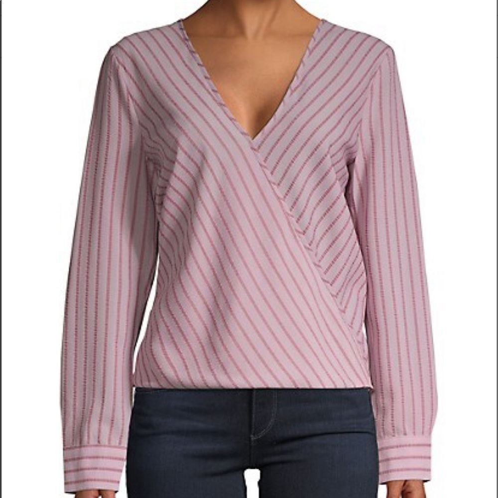 BCBGMaxAzria Striped High-Low Top NWT Purple